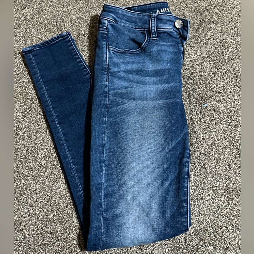 american eagle high rise jeans 6 long
